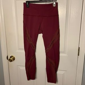 maroon lululemon leggings